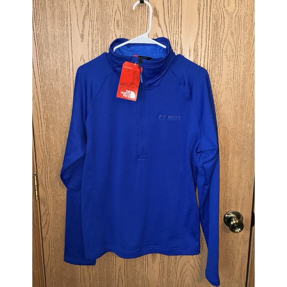 The North Face Tech 1/4 Zip Royal Blue NWT Peaks‎ Sz Medium Slim Fit - Picture 1 of 6